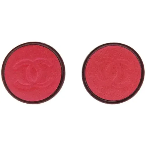 Pre-owned Jewellery, female, , Size: ONE SIZE Pre-owned Leather Chanel Earrings - Chanel Vintage - Modalova