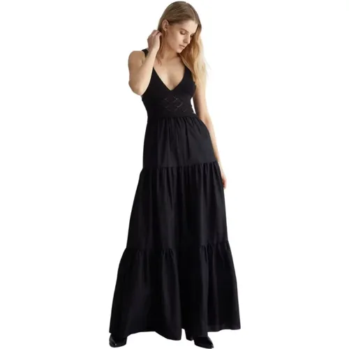 Elegantes Schwarzes Kleid , Damen, Größe: XL - Liu Jo - Modalova