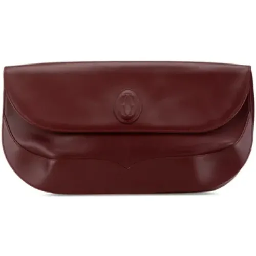 Pre-owned Clutches, female, , Size: ONE SIZE Pre-owned Leather clutches - Cartier Vintage - Modalova