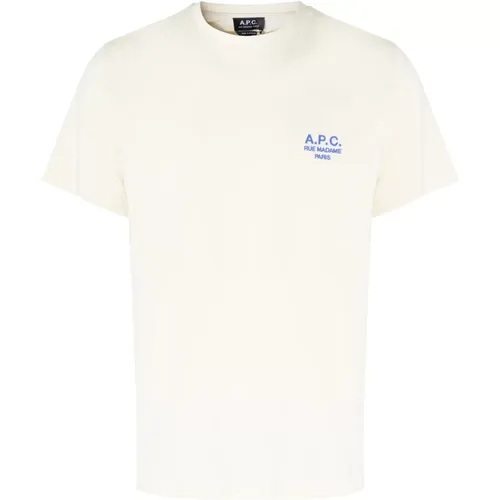 Raymond Blanc T-Shirt Weiß/Blau , Herren, Größe: S - A.p.c. - Modalova
