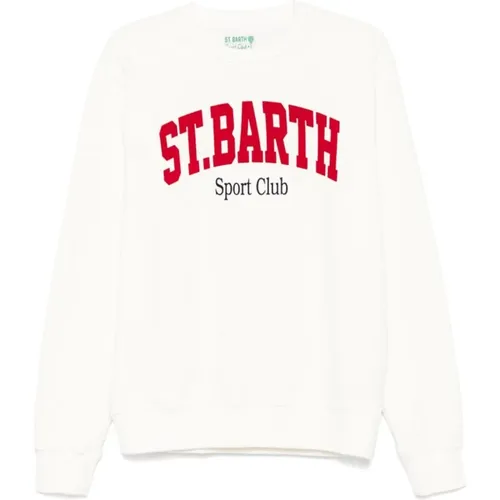 Sweatshirts, male, , Size: L Sweater with Logo Print - MC2 Saint Barth - Modalova