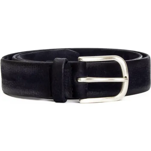 Belts, male, , Size: 105 CM Leather Brushed Effect Belt - Orciani - Modalova