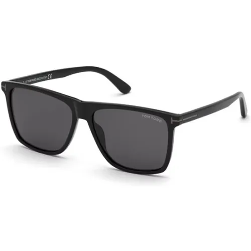 Schwarze Gloss Sonnenbrille - Tom Ford - Modalova