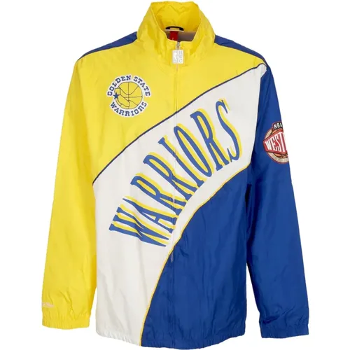 NBA Bogen Windbreaker Jacke , Herren, Größe: L - Mitchell & Ness - Modalova