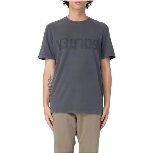 T-Shirts, male, , Size: L Casual Short Sleeve T-Shirt - Golden Goose - Modalova