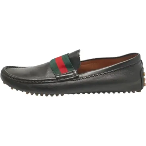 Pre-owned Flats, male, , Size: 10 1/2 US Pre-owned Leather flats - Gucci Vintage - Modalova