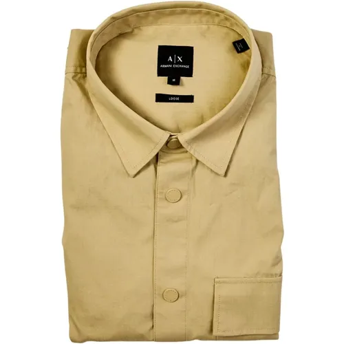 Contemporary Shirt with Loose Fit , male, Sizes: XL, M, 2XL, XS, L - Armani Exchange - Modalova