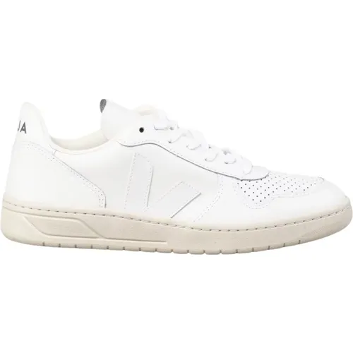 Weiße Leder Casual Sneakers V-10,V-10 Sneakers - Veja - Modalova
