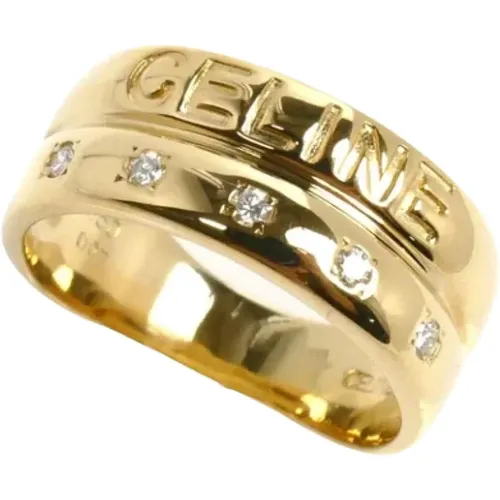 Pre-owned Jewellery, female, , Size: ONE SIZE Pre-owned Gold rings - Celine Vintage - Modalova