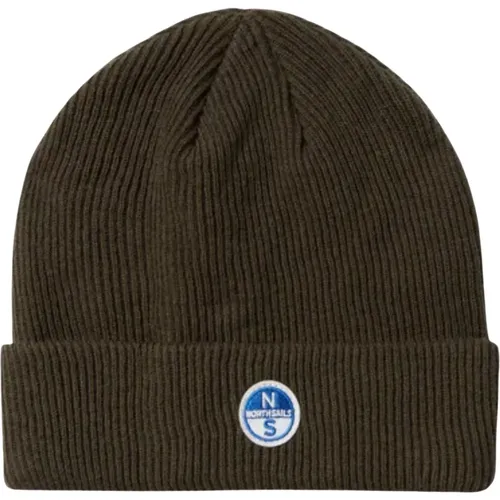 Beanies, male, , Size: ONE SIZE Cuffia Berretta Beanie Hat Costa Inglese Ricamo Patch - North Sails - Modalova