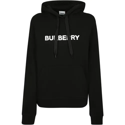 Lässiger Logo Print Hoodie , Damen, Größe: M - Burberry - Modalova