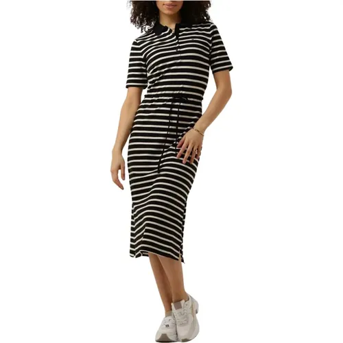 Breton Midi Polo Kleid , Damen, Größe: S - Tommy Hilfiger - Modalova