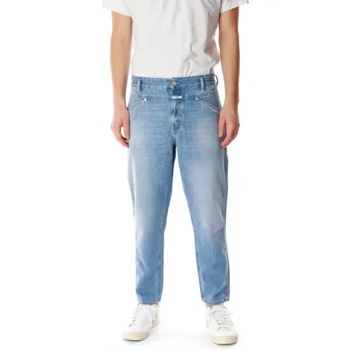 Cropped Tapered Mid Waist Jeans - closed - Modalova