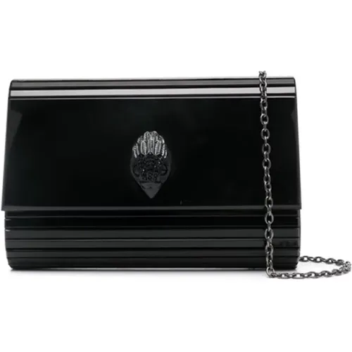 Schwarze Kristall-Clutch mit Adler-Anhänger - Kurt Geiger - Modalova