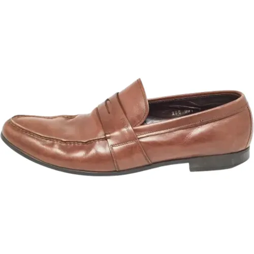 Pre-owned Flats, male, , Size: 10 US Pre-owned Leather flats - Prada Vintage - Modalova