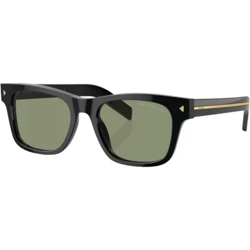 Square Sunglasses Green Polarized Frame , male, Sizes: 54 MM - Prada - Modalova