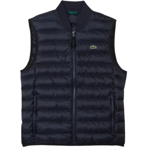 Vests, male, , Size: 2XL Quilted Gilet with Logo Patch - Lacoste - Modalova