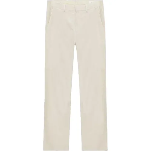 Straight Trousers, male, , Size: W32 L34 Off White Theo Pants - Nn07 - Modalova