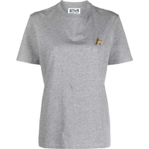 Damen Sternenprint T-Shirt , Damen, Größe: M - Golden Goose - Modalova
