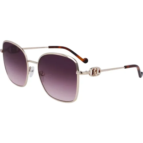 Gold/Violet Shaded Sunglasses Lj155S , female, Sizes: 57 MM - Liu Jo - Modalova
