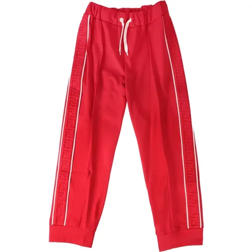 Kinder Trackpants - Rot, Regular Fit, Hergestellt in Italien - Fendi - Modalova