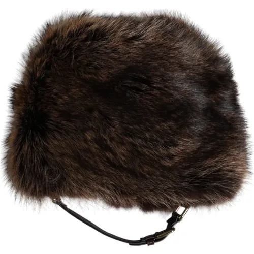 Hats, female, , Size: 58 CM Fur Bucket Hat - Dolce & Gabbana - Modalova