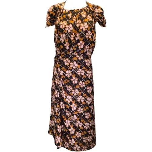 Floral Print Viscose Midi Dress , female, Sizes: XS - Marni Pre-owned - Modalova