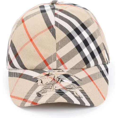 Caps, male, , Size: M Sand Check Baseball Hat - Burberry - Modalova