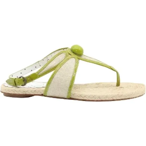 Pre-owned Canvas sandals , female, Sizes: 4 UK - Moschino Pre-Owned - Modalova