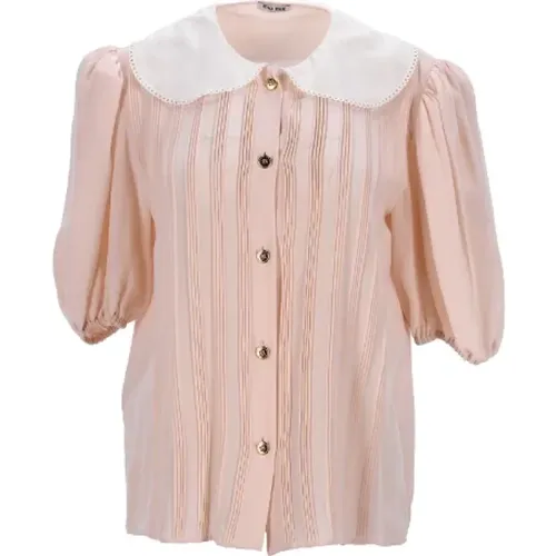 Pre-owned Silk tops , female, Sizes: XL - Miu Miu Pre-owned - Modalova