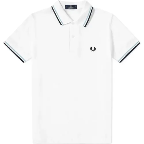 Polo Shirts, male, , Size: 3XS Original Twin Tipped Polo Ice Navy - Fred Perry - Modalova