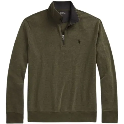 Casual Chic Demi-Zip Cotton Blend Sweater , male, Sizes: XL, 2XL - Polo Ralph Lauren - Modalova