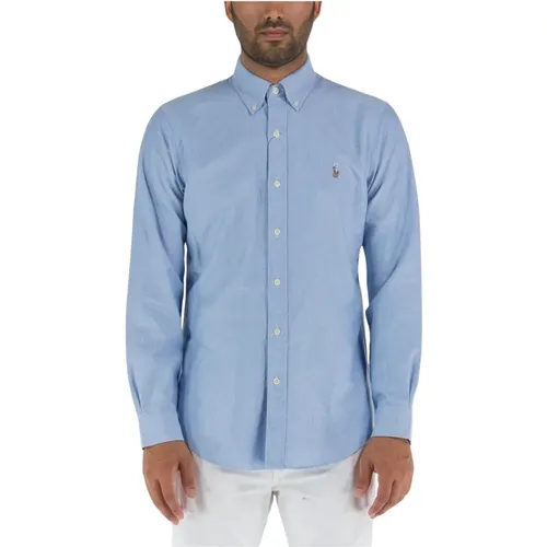 Langarmhemd mit Knopfleiste , Herren, Größe: XL - Ralph Lauren - Modalova
