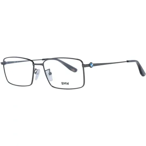 Glasses, male, , Size: ONE SIZE Gunmetal Square Eyeglasses for Men - BMW - Modalova