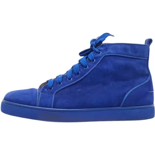 Pre-owned Sneakers, male, , Size: 9 US Pre-owned Suede sneakers - Christian Louboutin Pre-owned - Modalova