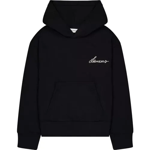 Hoodies, unisex, , Size: M Boxy Hoodie with Logo Embroidery - Laneus - Modalova