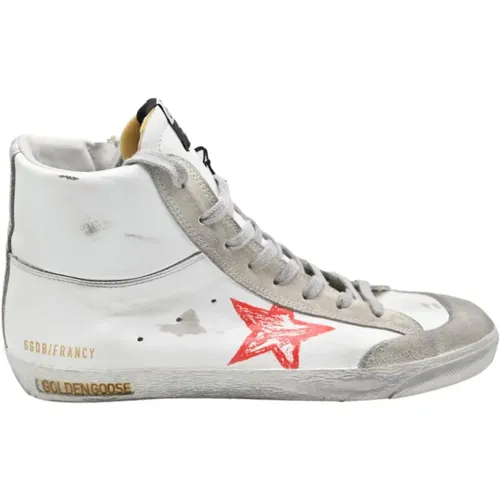 Francy White Red Blue Silver Sneakers , male, Sizes: 9 UK - Golden Goose - Modalova