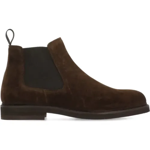 Chelsea Boots, male, , Size: 8 US Suede Leather Boots with Detail - Berwick - Modalova