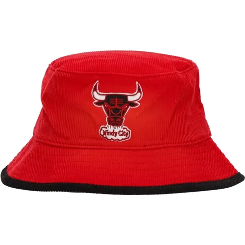 Hats, male, , Size: XL Chicago Bulls NBA Team Bucket Hat - Mitchell & Ness - Modalova