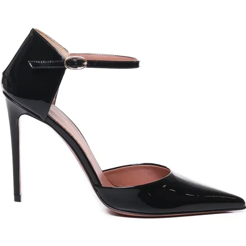 Patent Leather Heels with Ankle Buckle , female, Sizes: 3 1/2 UK, 3 UK, 4 UK, 6 UK, 6 1/2 UK, 7 UK - Giuliano Galiano - Modalova