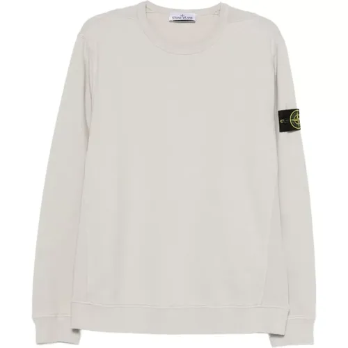 Sweatshirts, male, , Size: L Grey Sweatshirt Casual Style Aw25 - Stone Island - Modalova