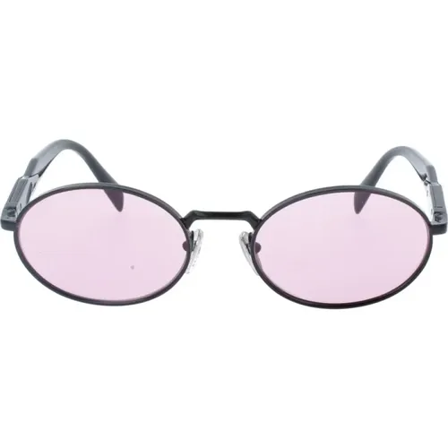 Stilvolle Sonnenbrille Schwarzer Rahmen , unisex, Größe: 55 MM - Prada - Modalova