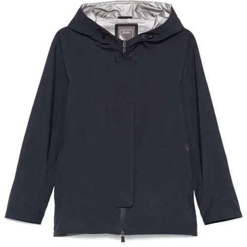 Light Jackets, female, , Size: M Waterproof Hooded Jacket - Herno - Modalova