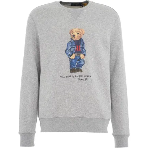 Sweater with teddy print , male, Sizes: XL, L, S - Polo Ralph Lauren - Modalova