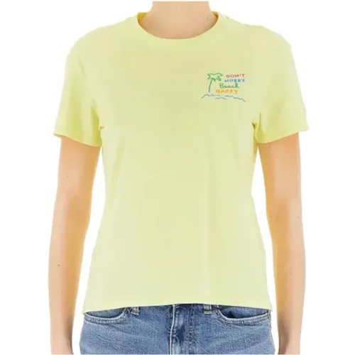 Gelbe T-Shirts und Polos Emilie , Damen, Größe: XS - MC2 Saint Barth - Modalova