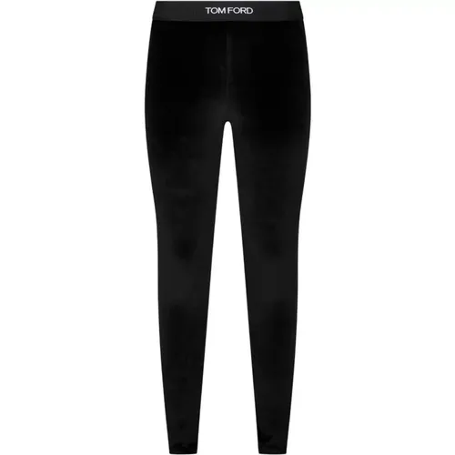 Lustrous Velour Leggings , female, Sizes: M, S, XS, L - Tom Ford - Modalova