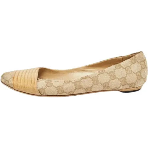 Pre-owned Flats, female, , Size: 8 1/2 US Pre-owned Canvas flats - Gucci Vintage - Modalova