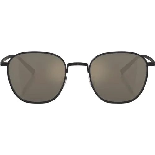 Unisex Rynn Sunglasses with Art Déco Design , unisex, Sizes: 49 MM - Oliver Peoples - Modalova