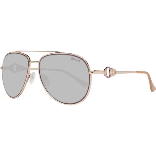 Sunglasses, female, , Size: ONE SIZE Rose Gold Aviator Sunglasses for Women - Guess - Modalova