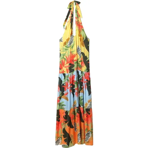 Maxi Dresses, female, , Size: L Colorful Tropical Long Dress - Desigual - Modalova